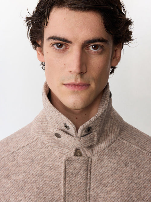 Blouson beige à col sherpa - Father & Sons   - 5 
