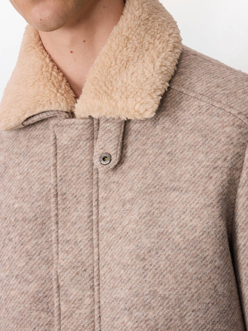 Blouson beige à col sherpa - Father & Sons   - 4 