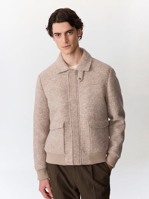 Blouson beige à col sherpa - Father & Sons   - 3 