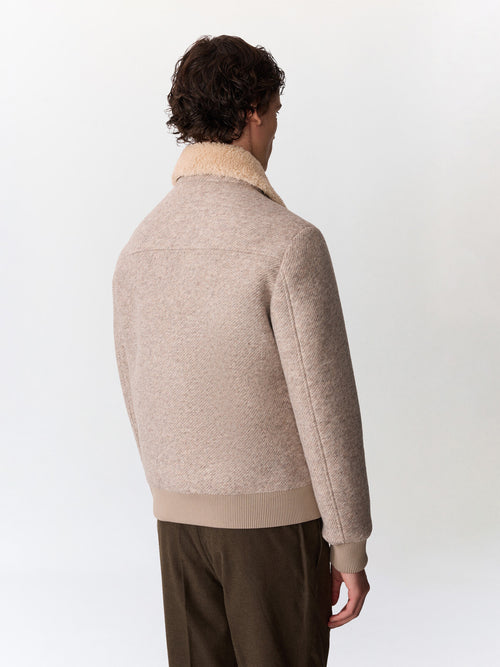 Blouson beige à col sherpa - 2 - Father & Sons   - 21 