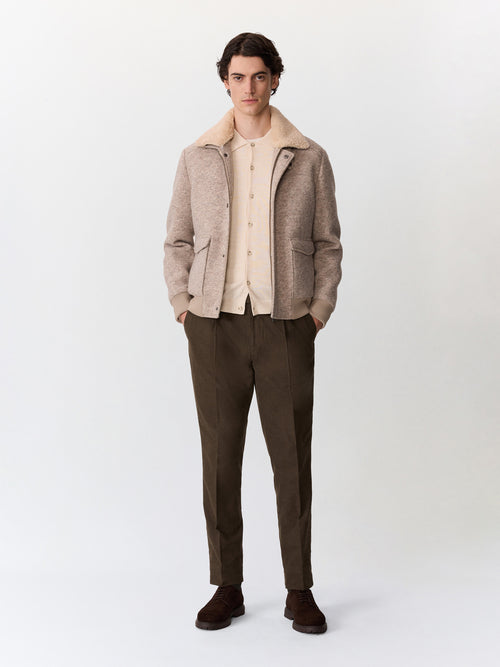 Blouson beige à col sherpa - Father & Sons   - 6 