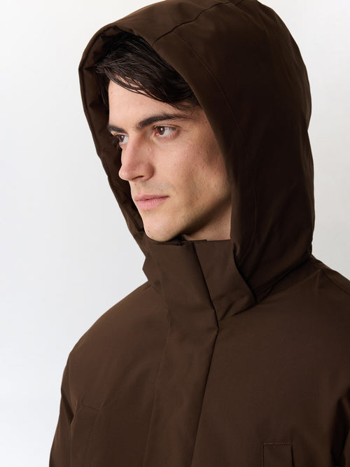 Parka marron à capuche amovible - Father & Sons   - 3 