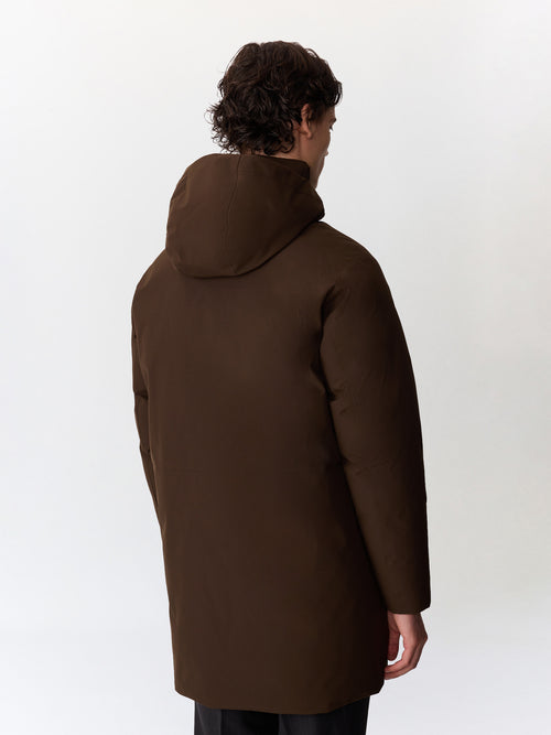Parka marron à capuche amovible - Father & Sons   - 2 