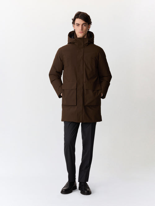Parka marron à capuche amovible - Father & Sons   - 5 