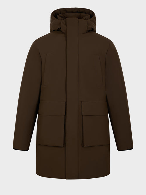 Parka marron à capuche amovible - Father & Sons   - 6 