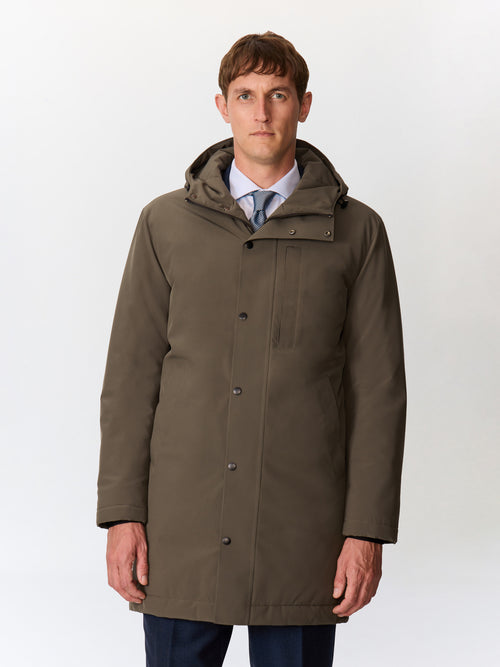 Parka kaki à capuche - Father & Sons   - 1 