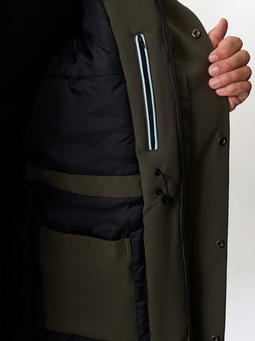 Parka kaki à capuche - Father & Sons   - 6 