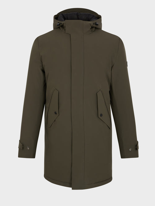Parka kaki à capuche - Father & Sons   - 1 