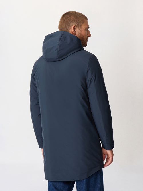 Parka bleu marine à capuche - Father & Sons   - 2 