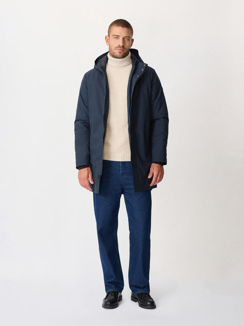 Parka bleu marine à capuche - Father & Sons   - 7 