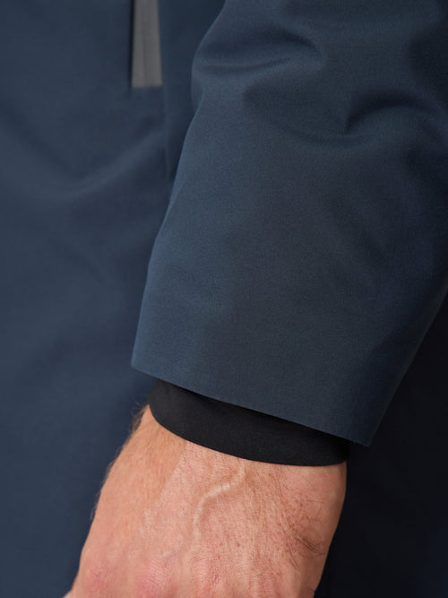 Parka bleu marine à capuche - Father & Sons   - 5 