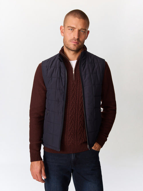 Parka bleu marine à capuche amovible - Father & Sons   - 4 