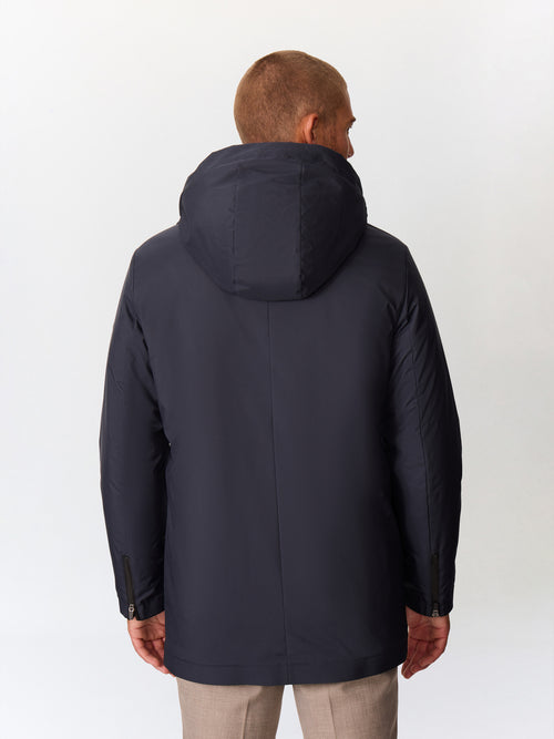 Parka bleu marine à capuche - 2 - Father & Sons   - 9 