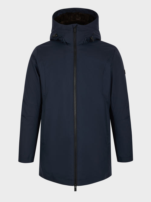 Parka bleu marine à capuche - Father & Sons   - 1 