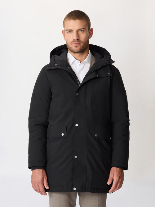 Parka noire à capuche - 1 - Father & Sons   - 1 