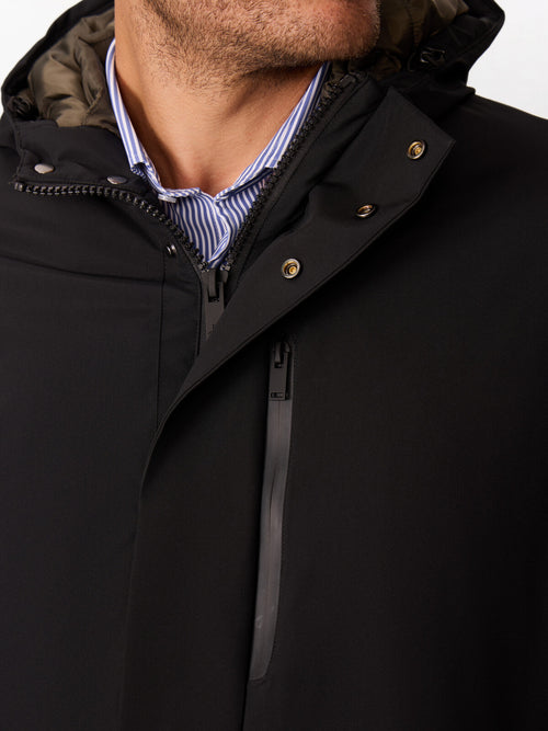 Parka noire à capuche - Father & Sons   - 4 