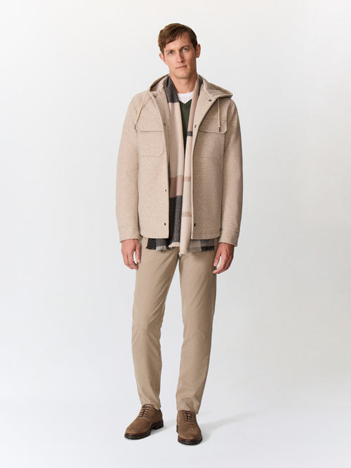 Blouson marron clair à parementure amovible - Father & Sons   - 4 