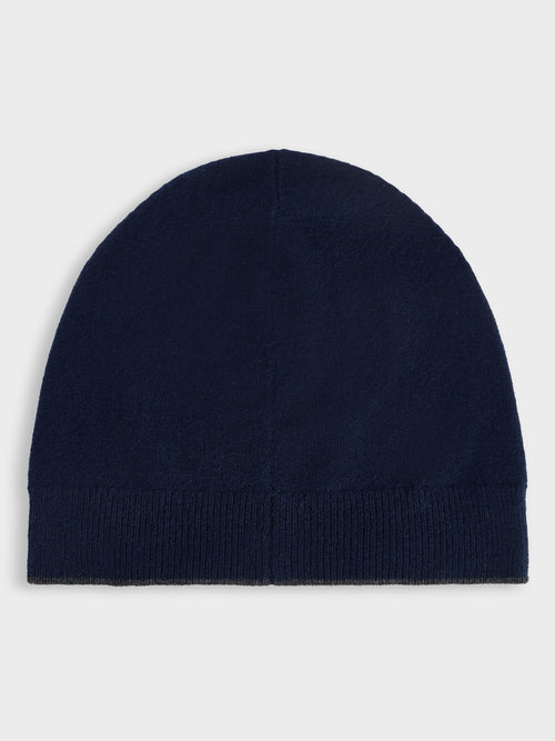 Bonnet en cachemire bleu marine - 1 - Father & Sons   - 1 