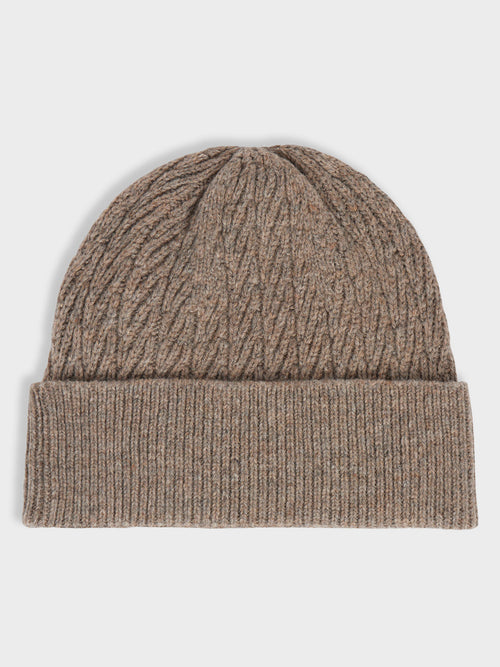 Bonnet en laine marron - Father & Sons   - 1 