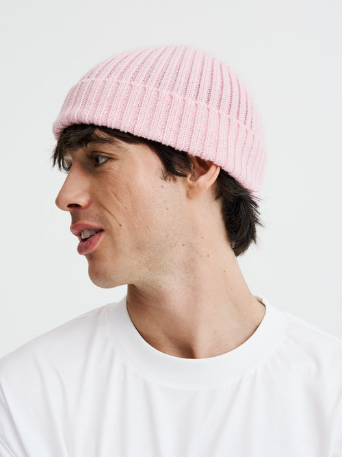 Bonnet en maille rose - 2 - Father & Sons   - 16 