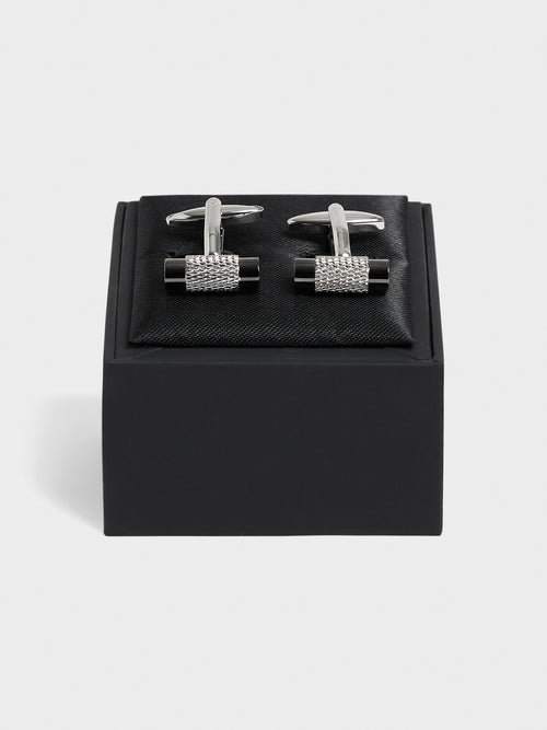 Boutons de manchettes avec inserts noirs - 2 - Father & Sons   - 16 