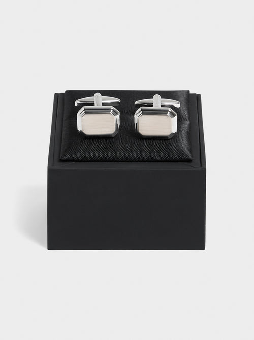 Boutons de manchettes rectangles avec inserts écrus - 2 - Father & Sons   - 13 