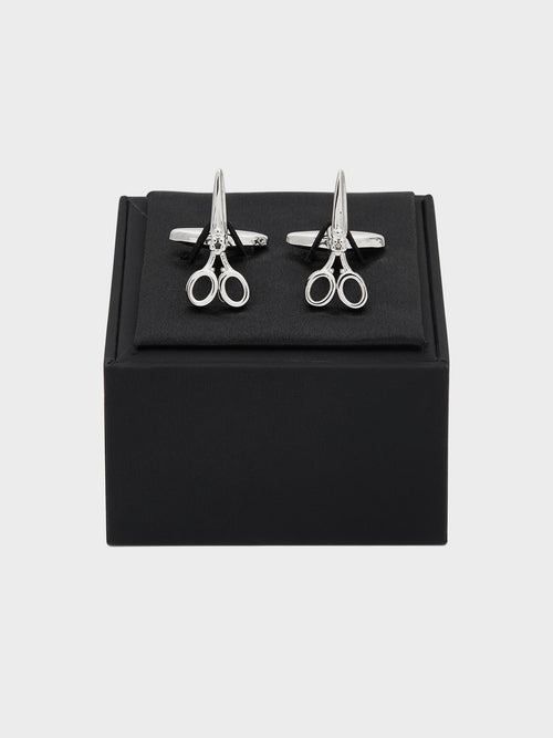 Boutons de manchettes fantaisie argentés - Father & Sons   - 2 