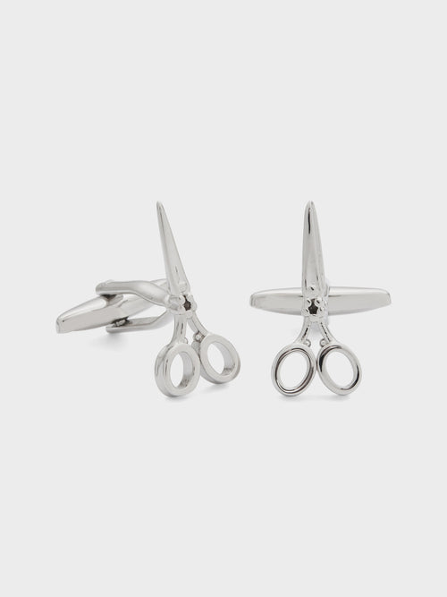 Boutons de manchettes fantaisie argentés - Father & Sons   - 1 