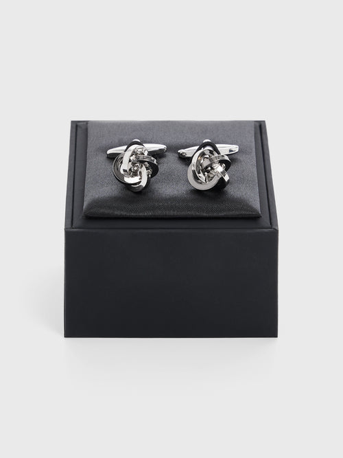 Boutons de manchettes noeuds argentés - 2 - Father & Sons   - 9 