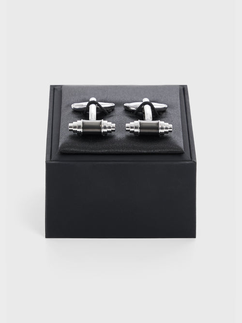 Boutons de manchettes avec inserts noirs - 2 - Father & Sons   - 7 