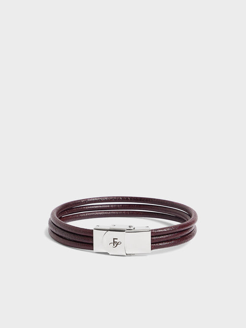 Bracelet en cuir marron foncé - 1 - Father & Sons   - 1 
