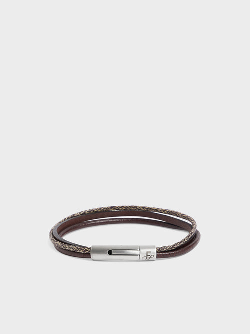 Bracelet en cuir marron - 1 - Father & Sons   - 3 
