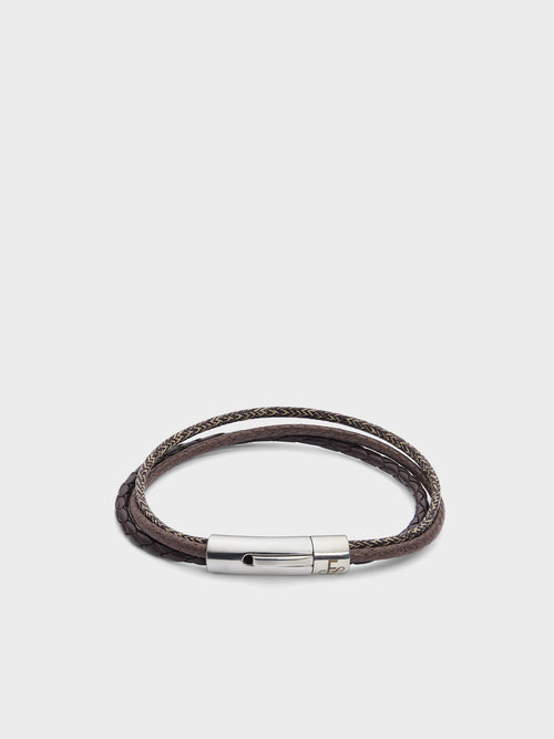Bracelet bi-matière marron - Father & Sons   - 1 