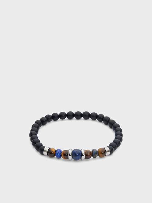 Bracelet en pierres agate et lapis lazuli - Father & Sons   - 1 