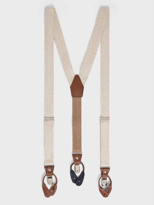 Bretelles en lin beige - Father & Sons   -  