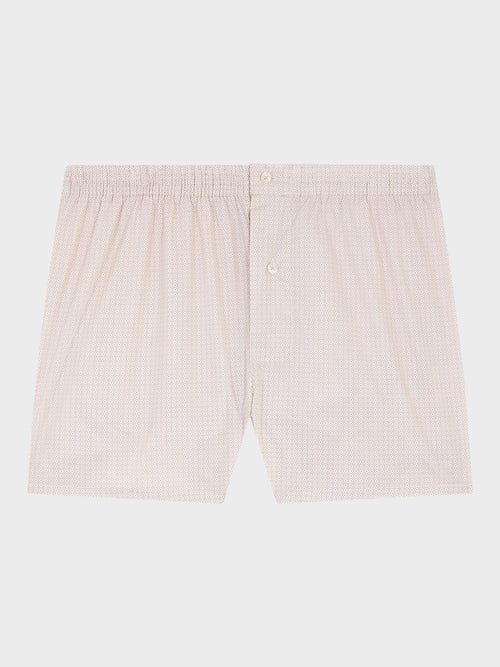 Caleçon en coton à motif beige - 1 - Father & Sons   - 15 