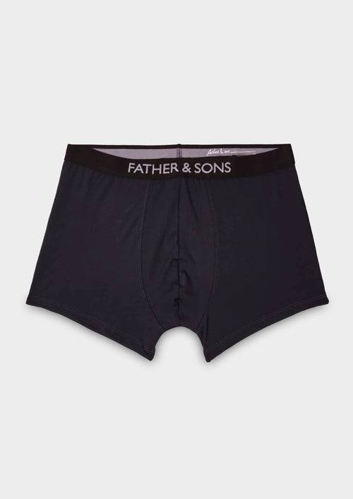 Boxer en microfibre uni gris - Father & Sons   - 1 