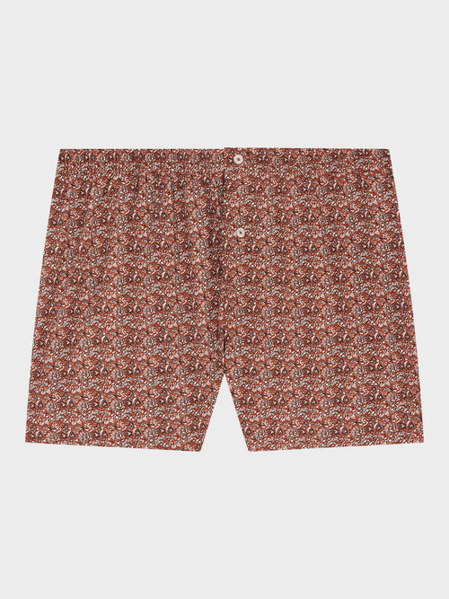 Caleçon en coton rouge à motif - 1 - Father & Sons   - 13 