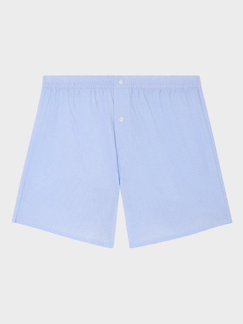 Caleçon en coton bleu ciel à motif - Father & Sons   - 1 