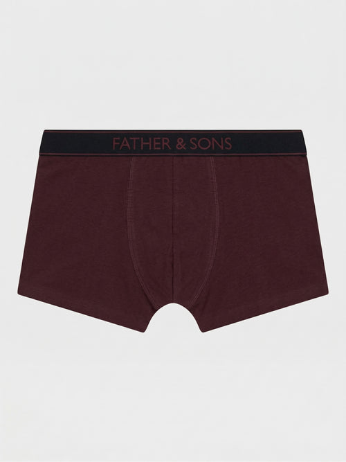 Boxer en microfibre bordeaux - 1 - Father & Sons   - 1 