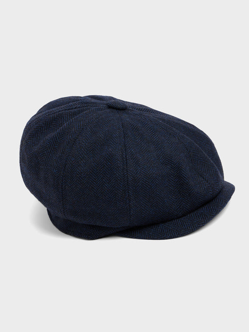 Casquette en laine mélangée bleu marine - Father & Sons   - 1 
