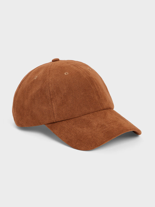 Casquette en suédine marron - Father & Sons   - 1 