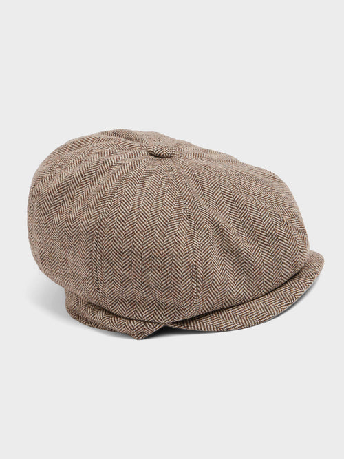 Casquette en laine mélangée marron - Father & Sons   - 1 