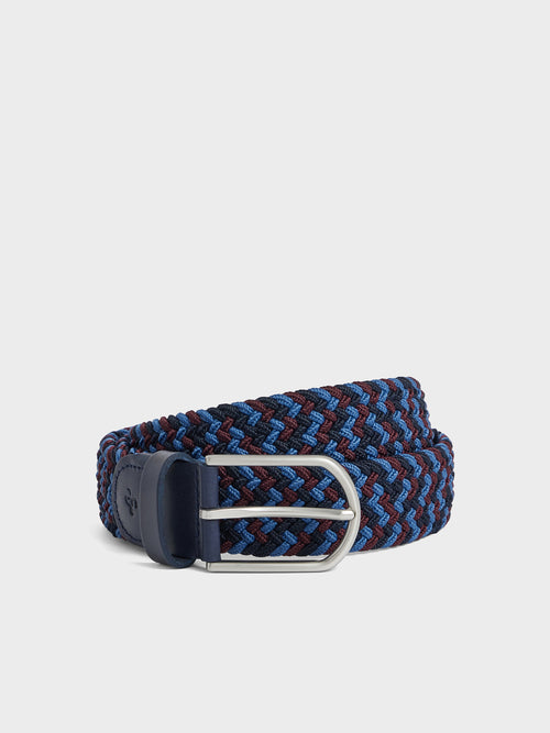 Ceinture tressée bordeaux et bleu - Father & Sons   - 1 