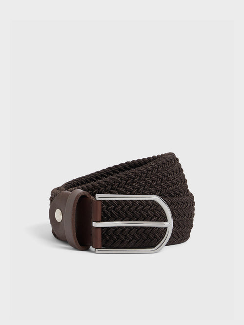 Ceinture tressée marron - Father & Sons   - 1 
