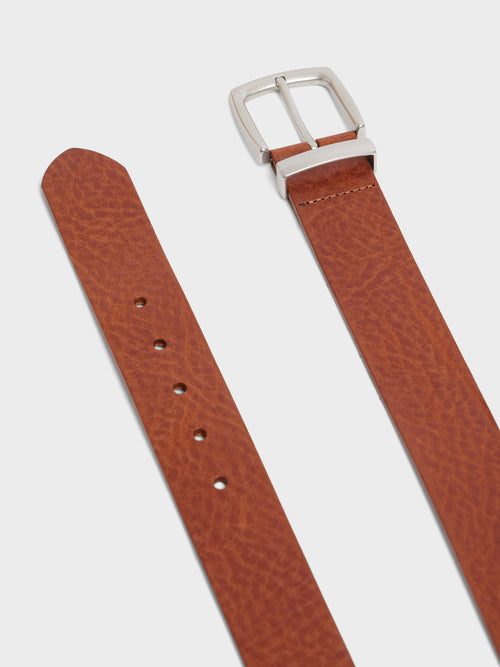 Ceinture en cuir grainé cognac - 2 - Father & Sons   - 12 