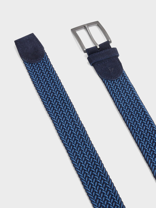 Ceinture tressée bleu indigo - Father & Sons   - 2 