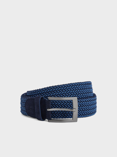 Ceinture tressée bleu indigo - Father & Sons   - 1 