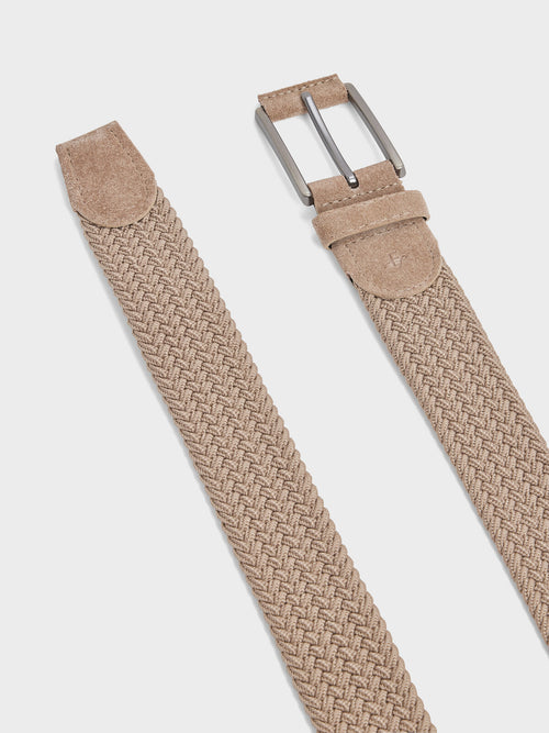 Ceinture tressée marron clair - Father & Sons   - 2 