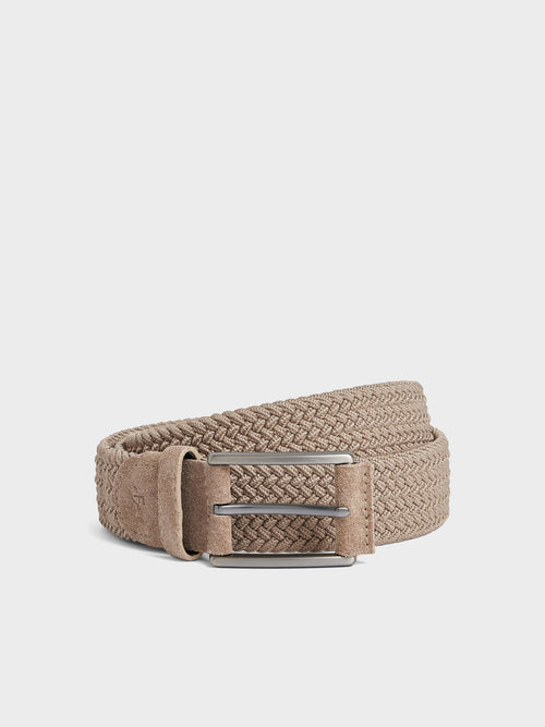 Ceinture tressée marron clair - Father & Sons   - 1 